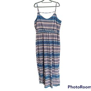 Maurices XXL maxi dress rainbow aztec pattern